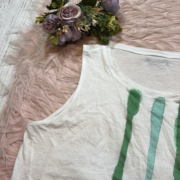 ARCHIVIOB Knitting Club Watercolor Paint White Tank Top sz L - Picture 2 of 9